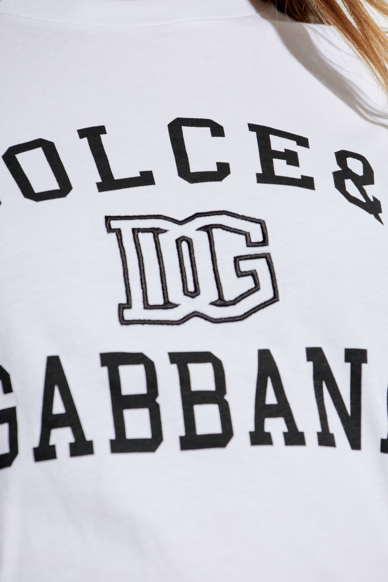 Biały T-shirt z logo Dolce & Gabbana - Vitkac Polska